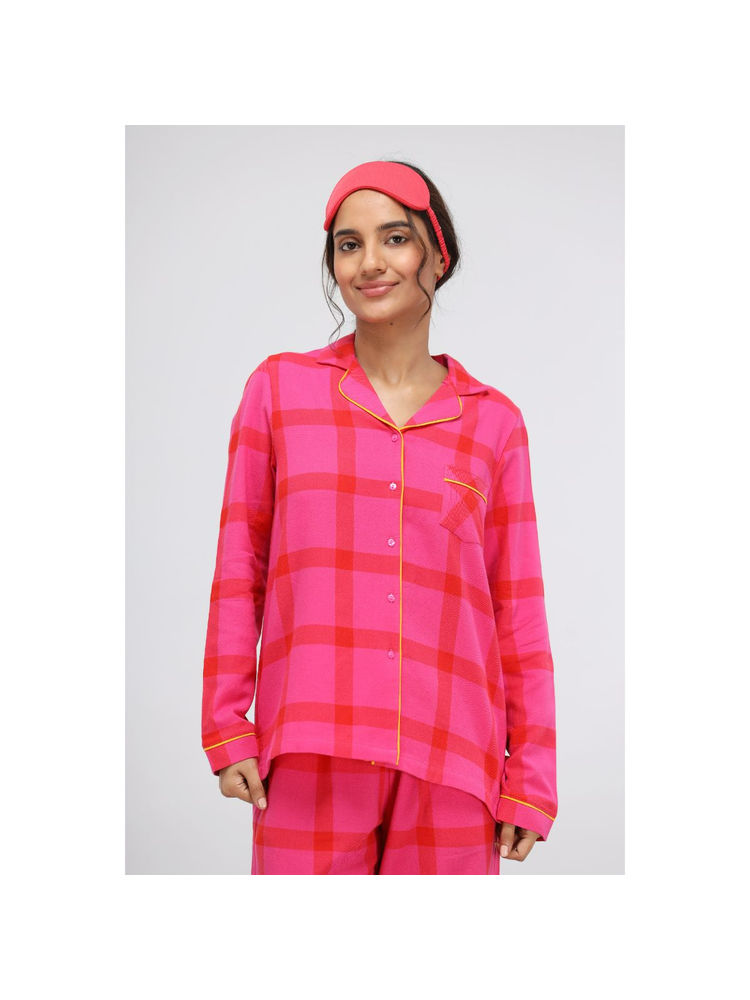 NeceSera Pink Soft Cotton Button Down Shirt-image-19
