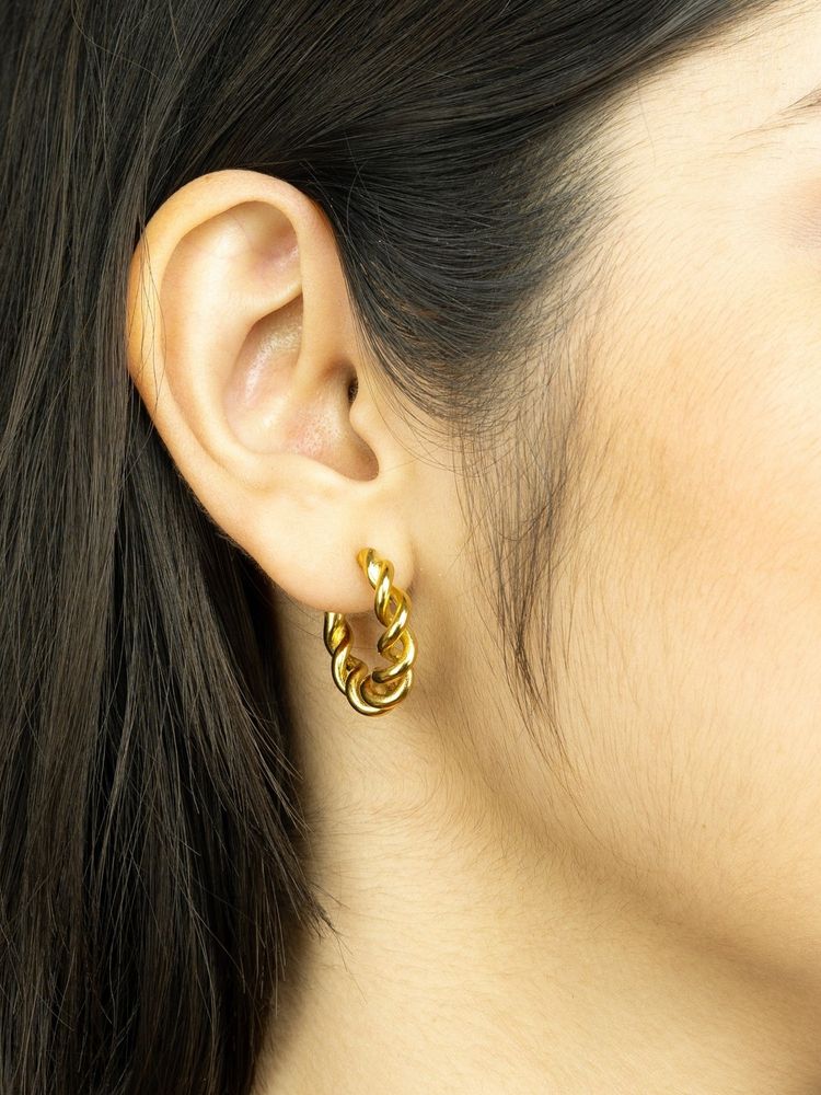 Avyana Braided Hoop Earrings-image-9