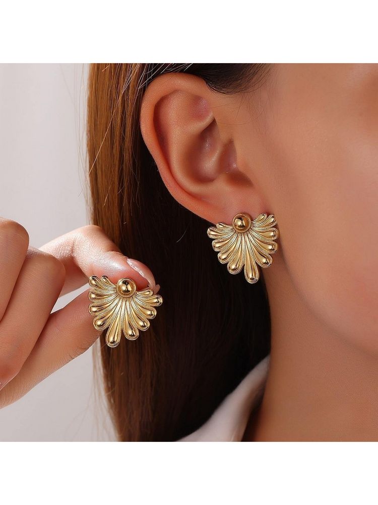 VIEN Gold Anti-Tarnish Gold Plated Stud Earrings-picture-29