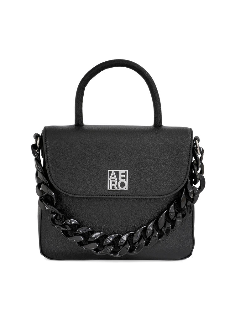 Aeropostale Rena Women PU Mini Satchel Handbag - Black-picture-12