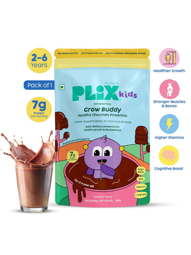 Plix Grow Buddy Nutritional Powder For Kids - Chocolate
