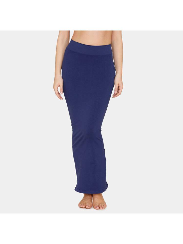 Zivame High Compression Slit Mermaid Saree Shapewear - Blue-image-29