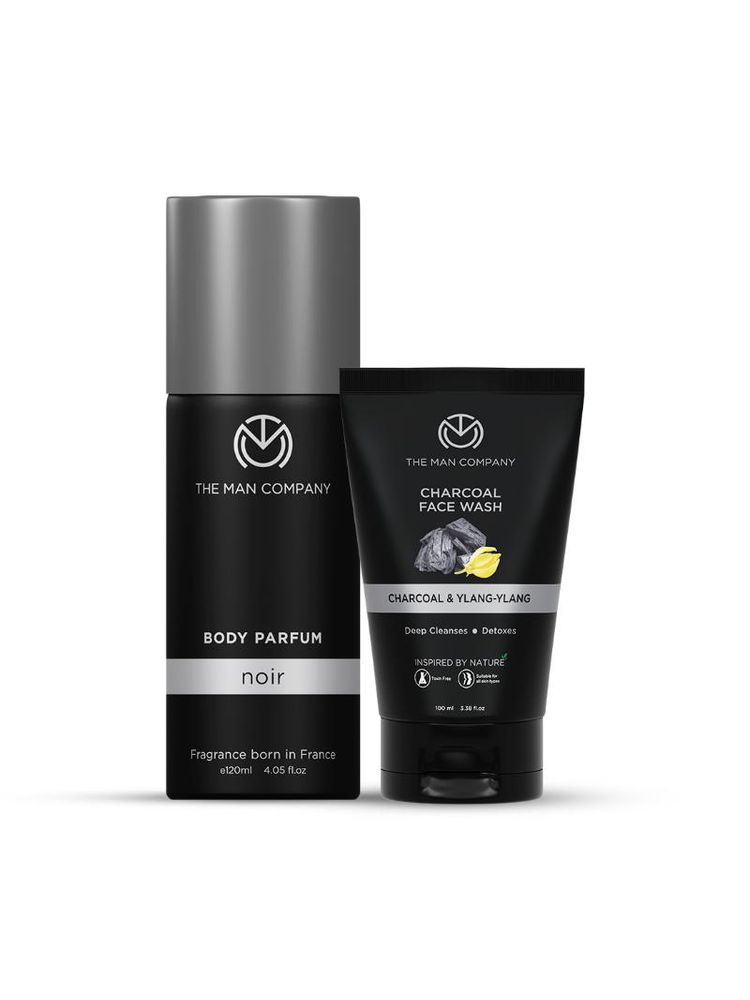 The Man Company The Dark Knight Gift Set For Men (Noir Body Perfume-Charcoal Face Wash)-image-4