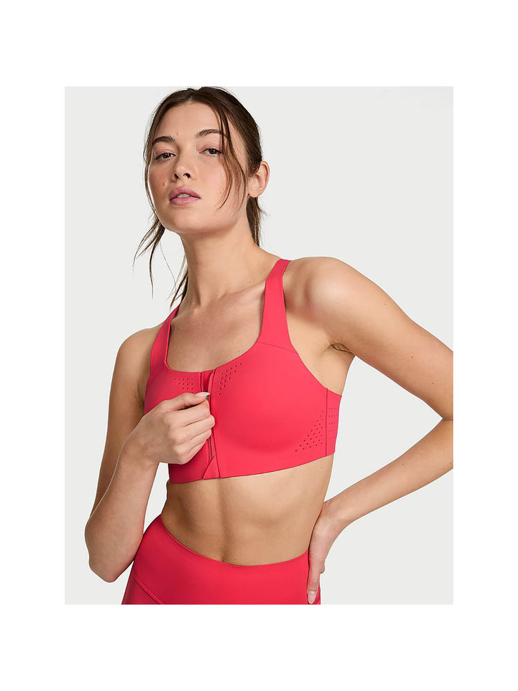 victoria's secret intimates Victoria's Secret Women Pink VSX Featherweight Max Front-Close Sports Bra-picture-14