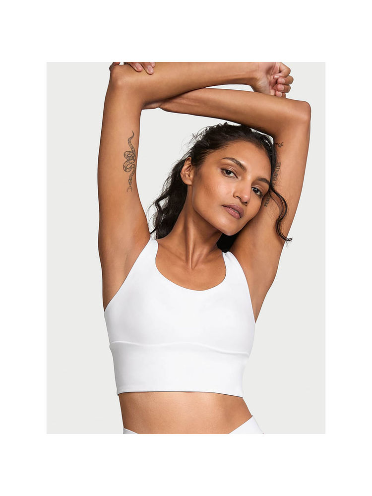 victoria's secret intimates Victoria's Secret Women White New Style! VS Elevate Cross-Back Mesh Sports Bra-picture-16