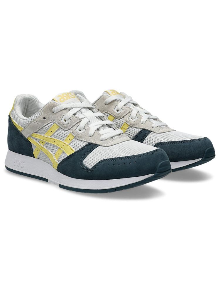 ASICS White Leather Round Toe Sneakers