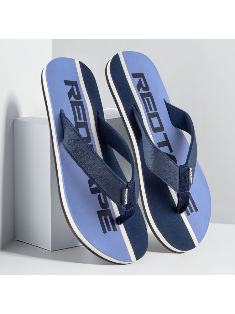 Red Tape Navy Blue Eva Round Toe Flip Flops-image-15