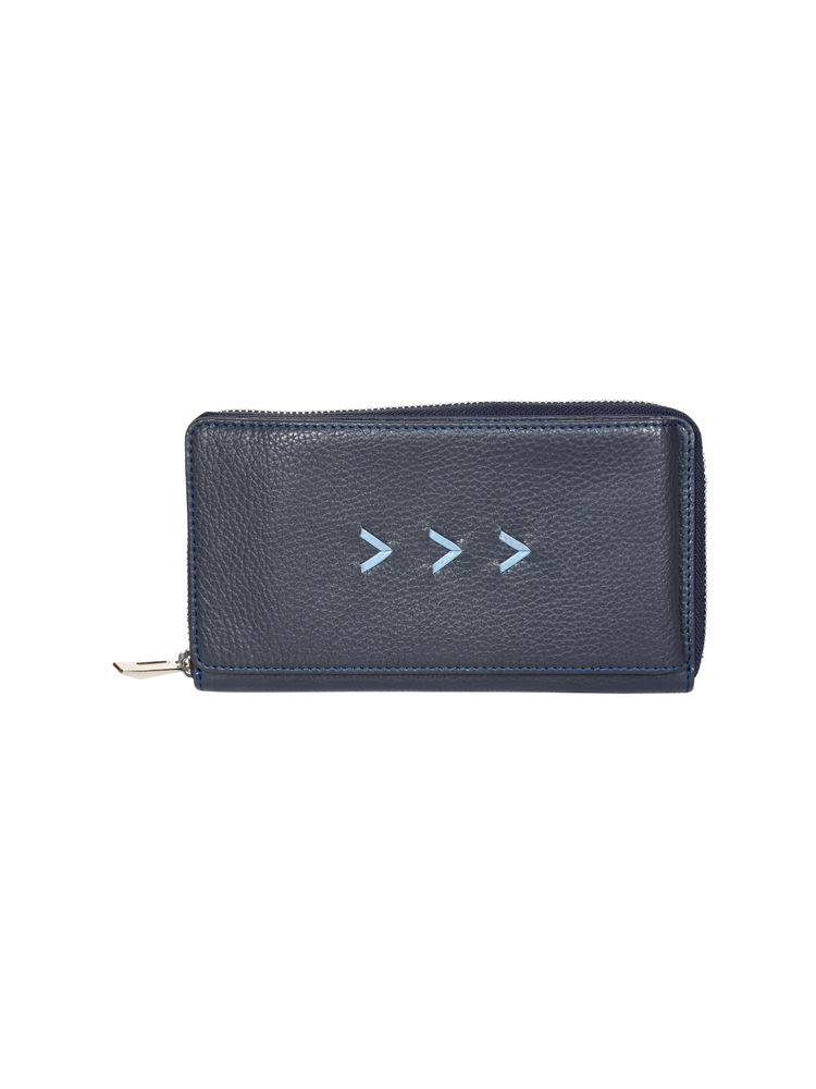 Sassora Navy Blue Genuine Leather Women Mobile Sling Bag Purse (M)-picture-6