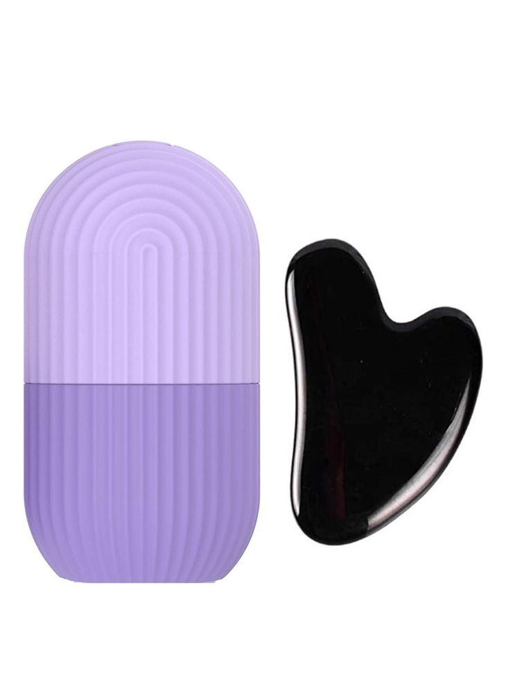 Getmecraft Purple Ice Roller & Black Obsidian Gua Sha Faical Massage Tool-picture-27