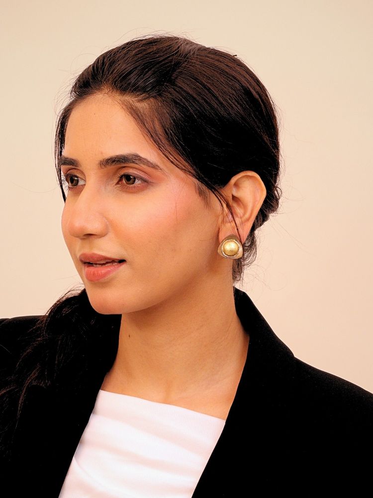 Viana Jewels Ziya Dual Tone Brass Earrings-image-17