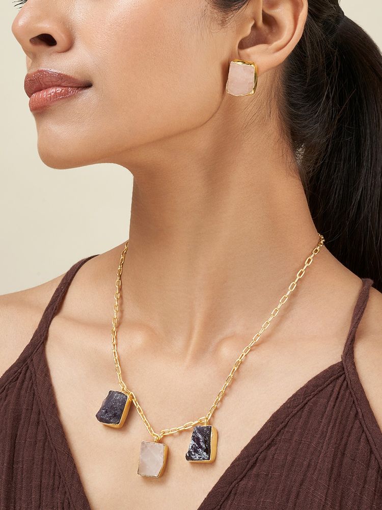 Teejh Seraya Multi-Colour Natural Stone Jewellery Set-picture-45