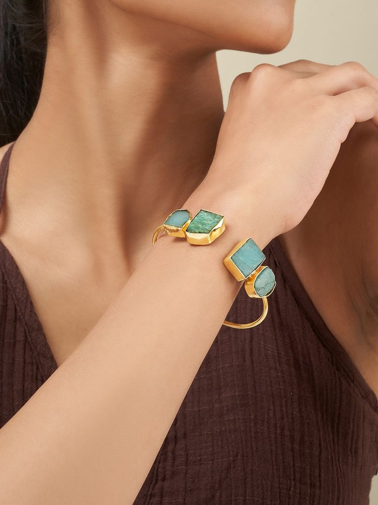 Teejh Vyana Turquoise Natural Stone Bracelet-image-30