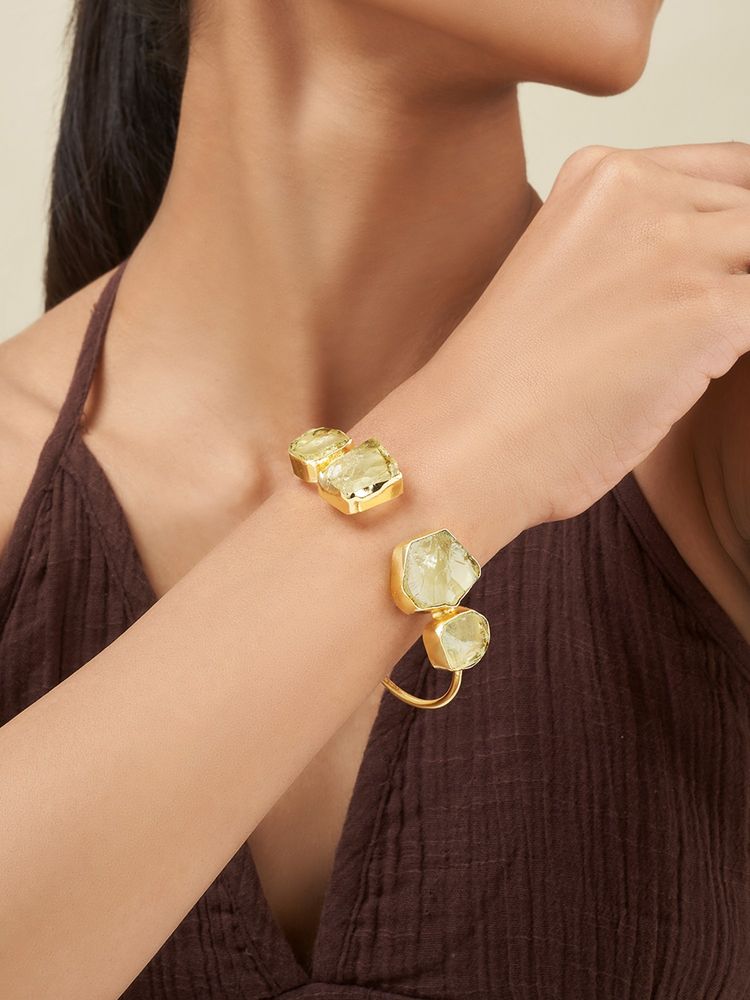 Teejh Vyana Yellow Natural Stone Bracelet-image-7