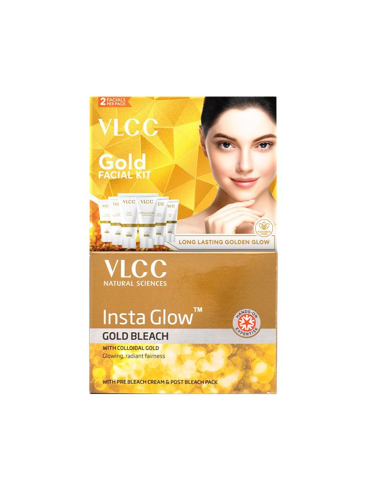 VLCC Gold Facial Kit - De-Tan Sunscreen & Moisturising Body Lotion