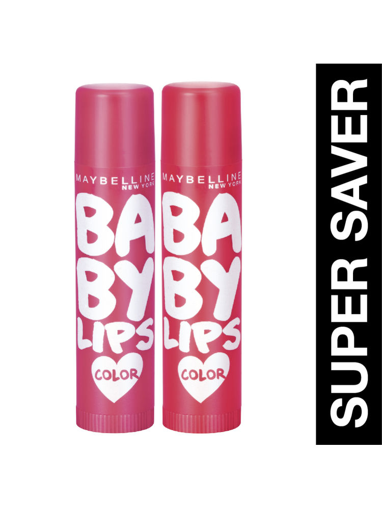 Maybelline New York Baby Lips Color Lip Balm with SPF 11, Lasts UpTo 24H - Cherry Kiss + Berry Crush