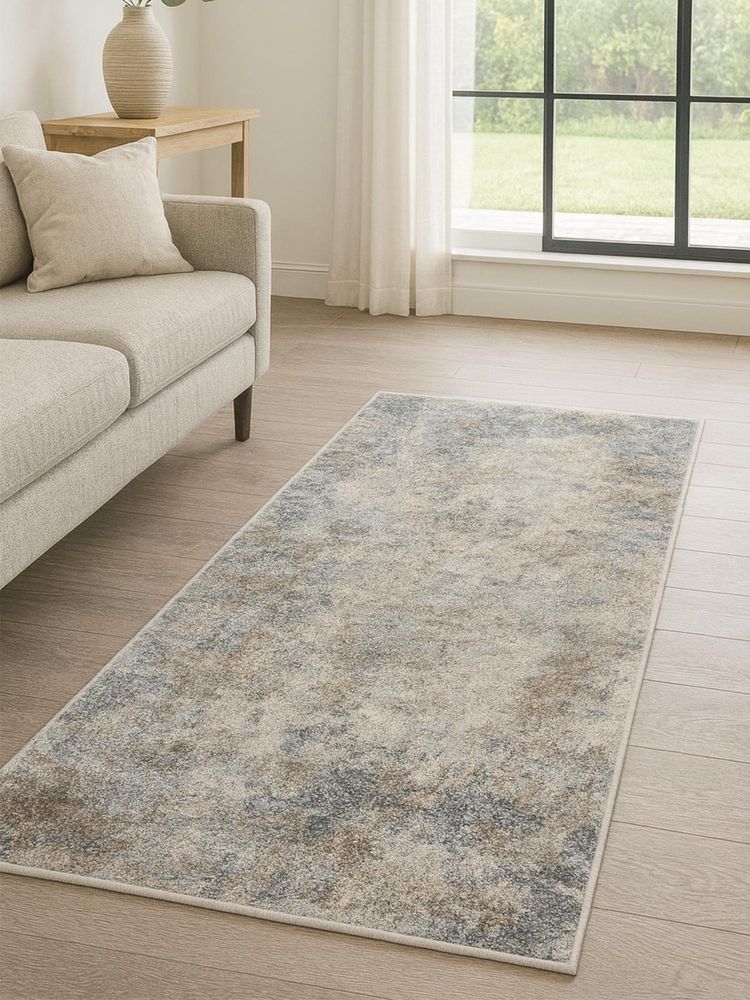 OBSESSIONS Polyester Machine Made Rectangular Floor Runner, Light Grey (2.5x5 Feet)-picture-12