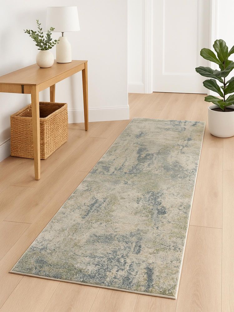 OBSESSIONS Polyester Machine Made Rectangular Floor Runner, Light Grey (2.5x5 Feet)-image-35