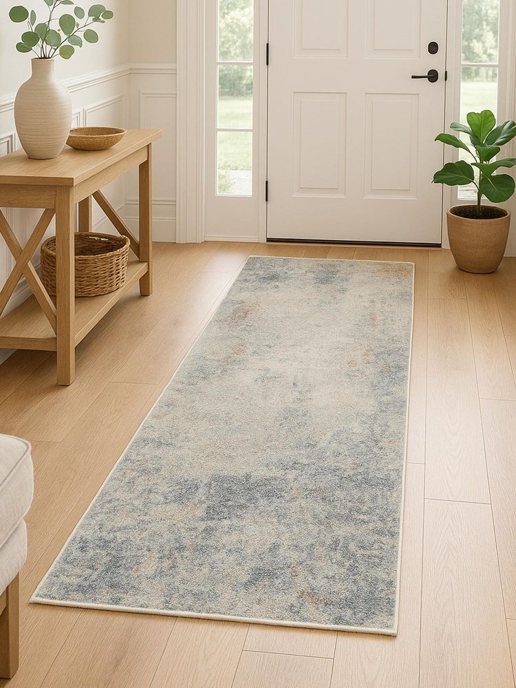 OBSESSIONS Polyester Machine Made Rectangular Floor Runner, Light Grey (2.5x5 Feet)-picture-14