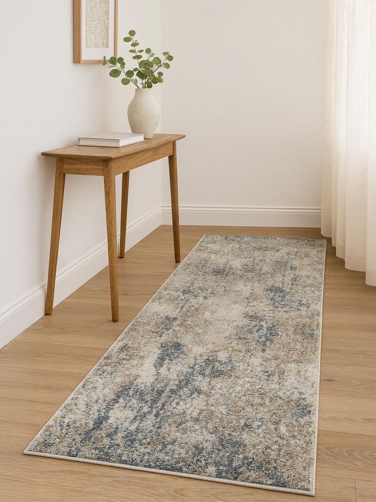 OBSESSIONS Polyester Machine Made Rectangular Floor Runner, Light Grey (2.5x5 Feet)-picture-26