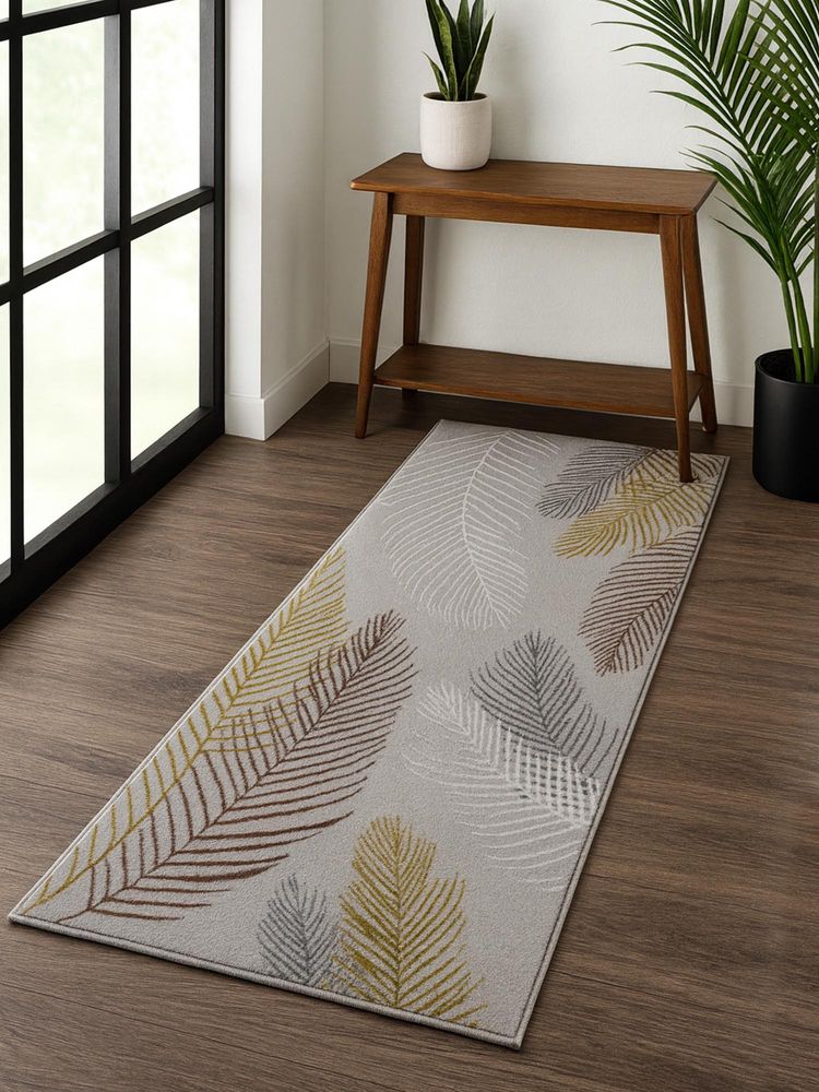OBSESSIONS Abstract Polyester Runner Grey (2x5 Feet)-picture-37
