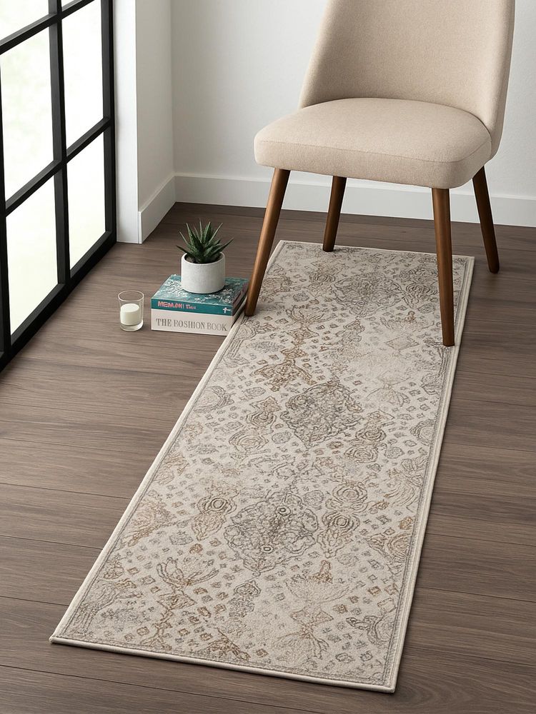 OBSESSIONS Classical Polyester Runner Grey (2.5x5 Feet)-image-28