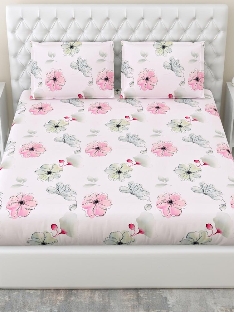 Haus & Kinder Luxury 300 Tc Tencel Ultra Soft Fitted King Bedsheet with 2 Pillow Cover Rosaria Luxe-picture-42