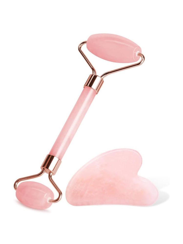 Signaxo Rose Jade Roller & Gua Sha Face & Neck Massager Tool Kit For Skin Glow & Brightening-image-10
