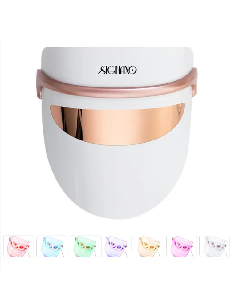 Signaxo Glow LED Light Therapy Mask 7 Colors for Anti Acne & Aging Wrinkle Reduction Radiant Skin