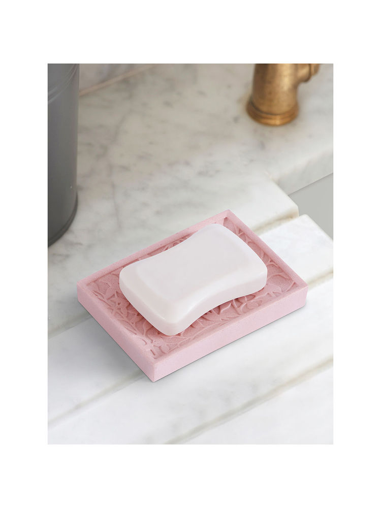 OBSESSIONS Polyresin Soap Dish with Hole, Sandstone-image-36