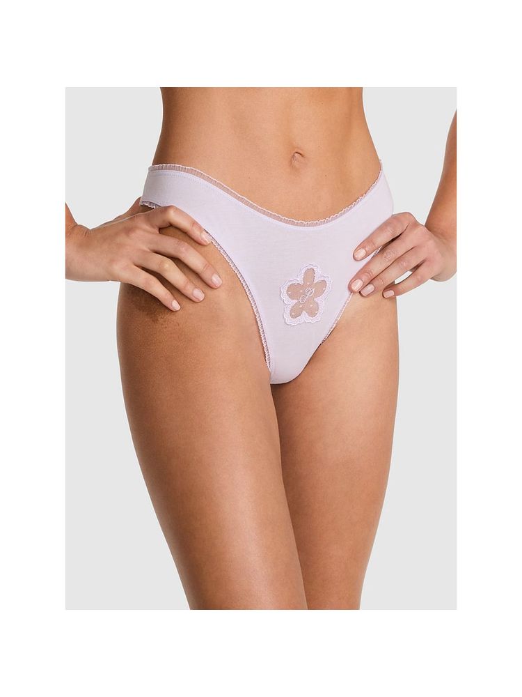 victoria's secret intimates Victoria's Secret Pink Cotton Daisy Patch High-Leg Thong Panty-picture-23