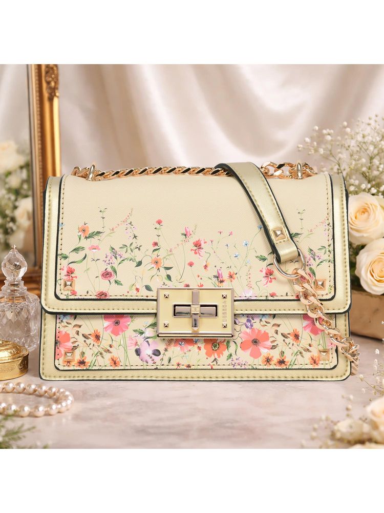 ESBEDA Gold Color Prestige Flora Sling Bag (Medium)-picture-15