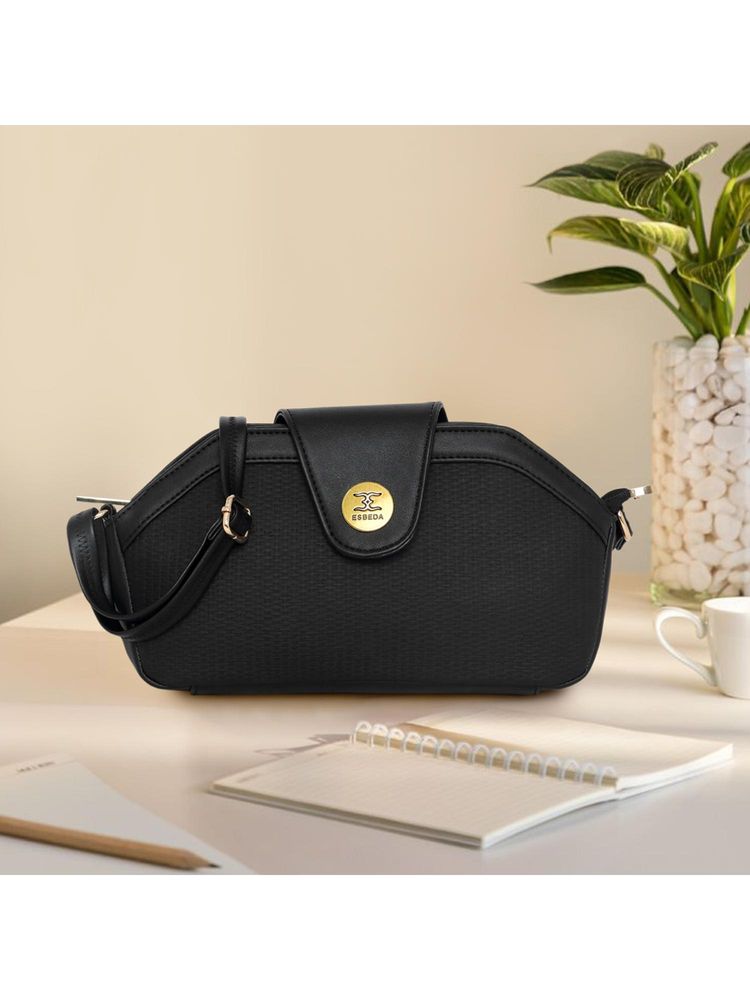 ESBEDA Black Color Nexa Classic Crossbody Bag (Medium)-picture-25