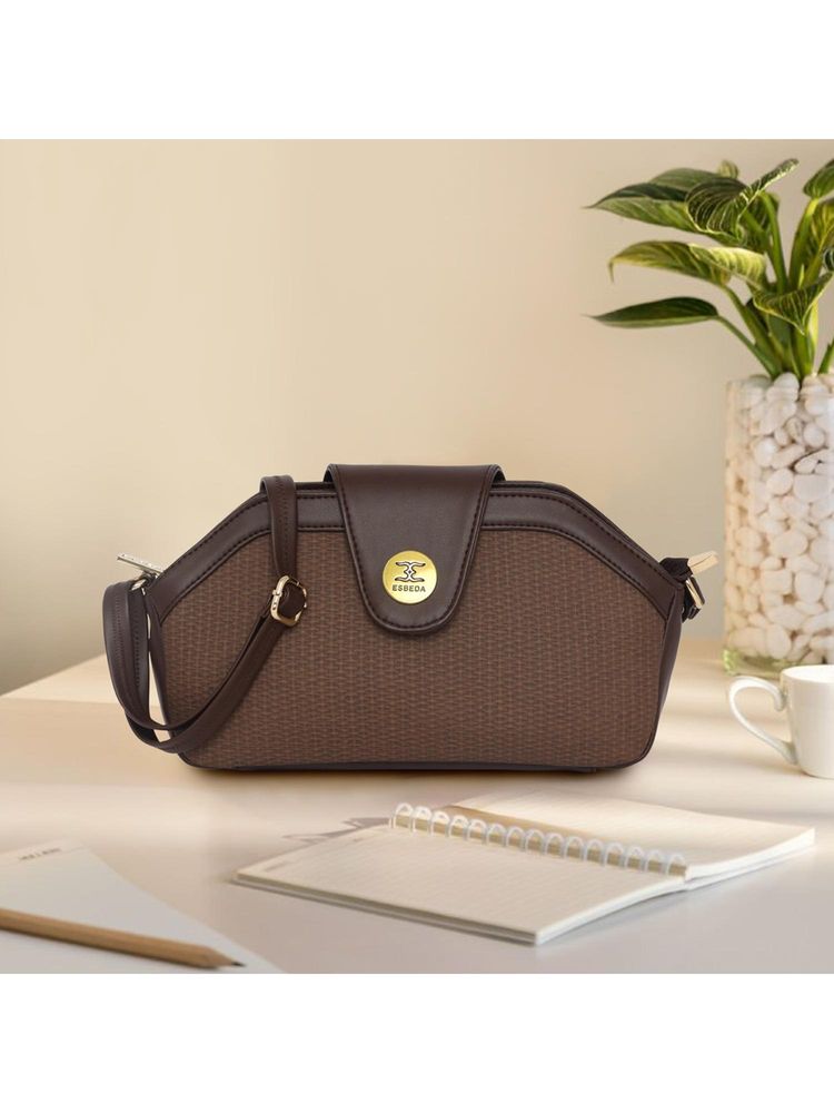ESBEDA Brown Color Nexa Classic Crossbody Bag (Medium)-picture-28