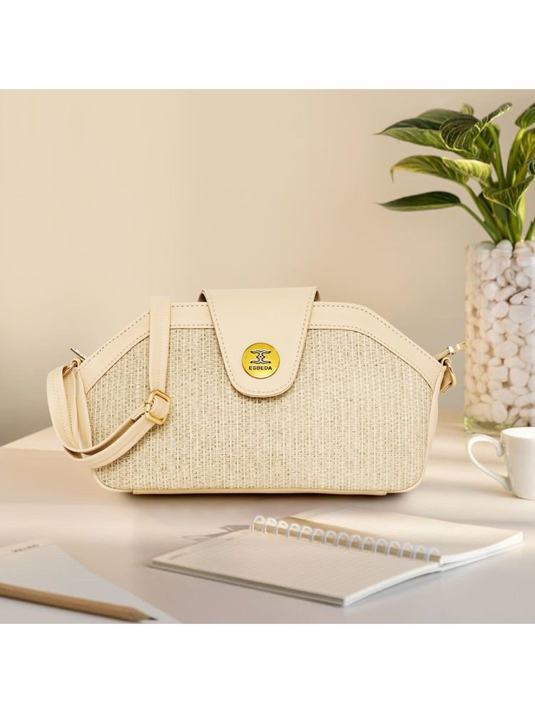 ESBEDA Beige Color Nexa Classic Crossbody Bag (Medium)-picture-21
