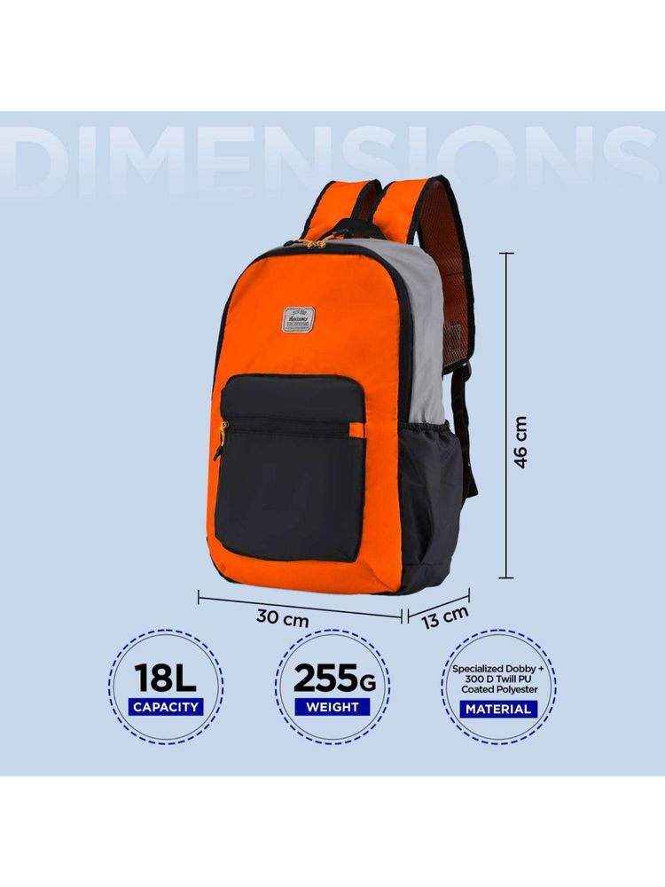 Harissons Unisex Orange Drifter Foldable 18L Backpack (Small)-image-30