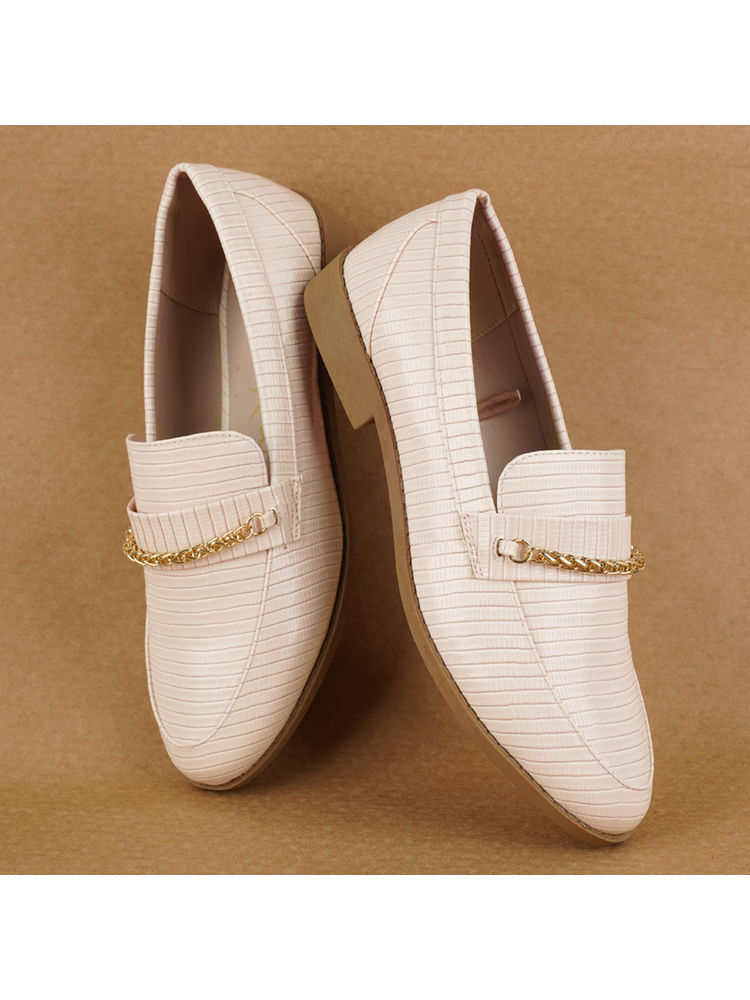 London Rag Low Block Loafers Adorned With Golden Chain-picture-25
