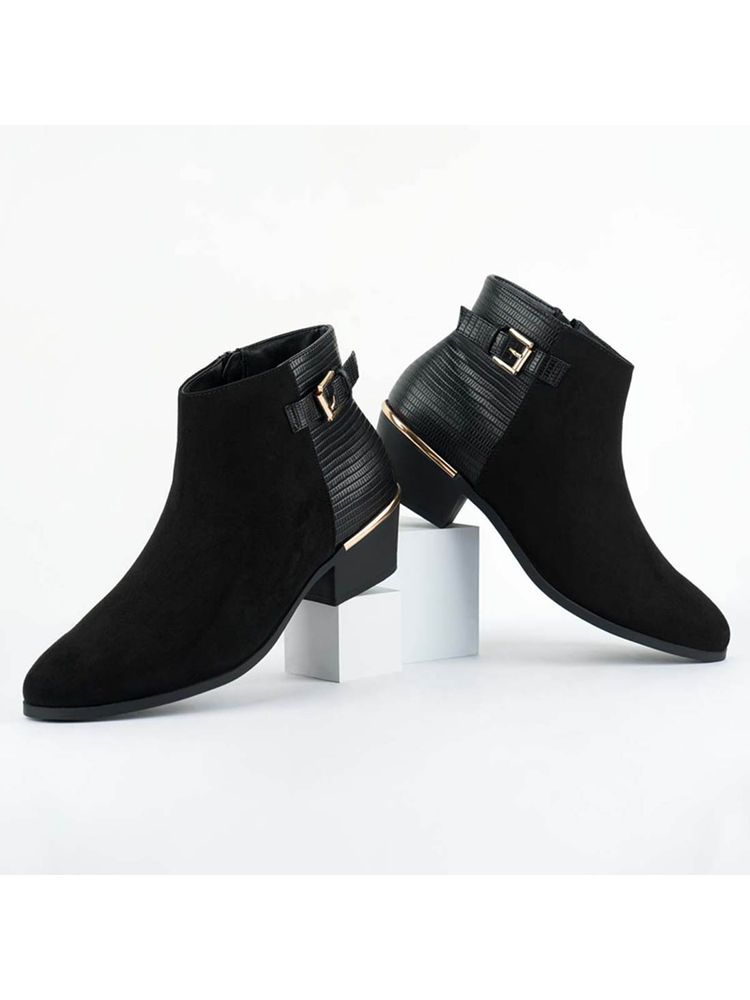 London Rag Ulani Belt Detail Ankle Length Boots-picture-10