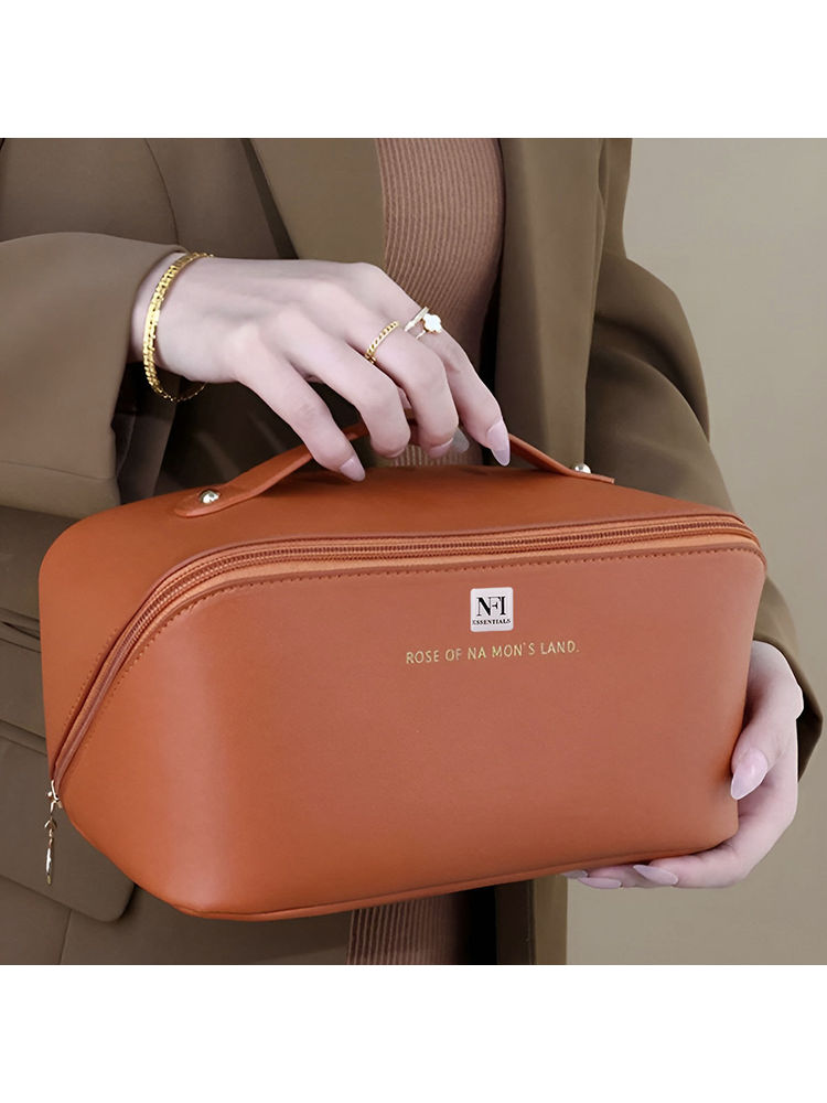 NFI Essentials Travel Organizer Makeup Pouch - Brown (L)