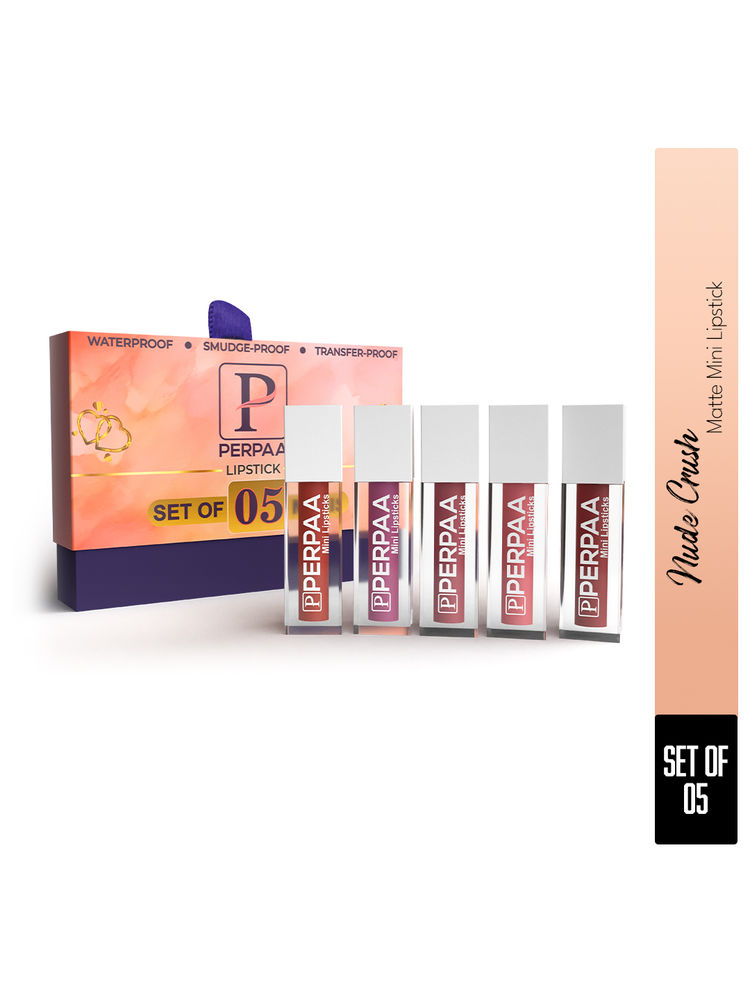 PERPAA Beauty Mini Liquid Lipsticks Nude Crush Collection - Set of 5-image-25