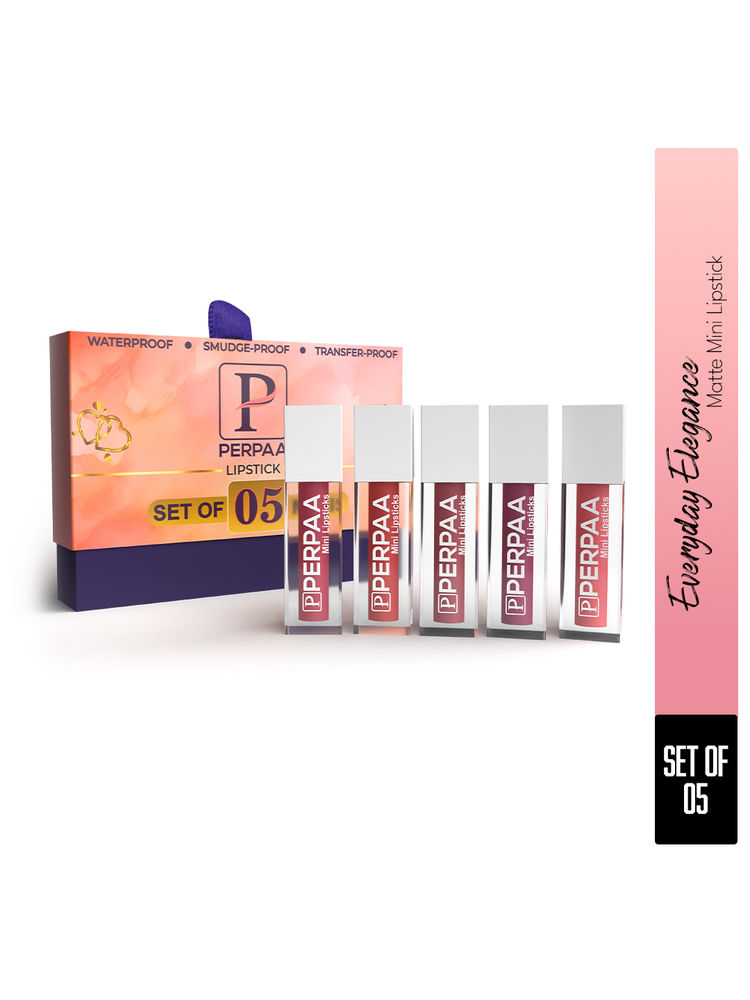 PERPAA Beauty Mini Liquid Lipsticks Everyday Elegance Collection - Set of 5-image-26
