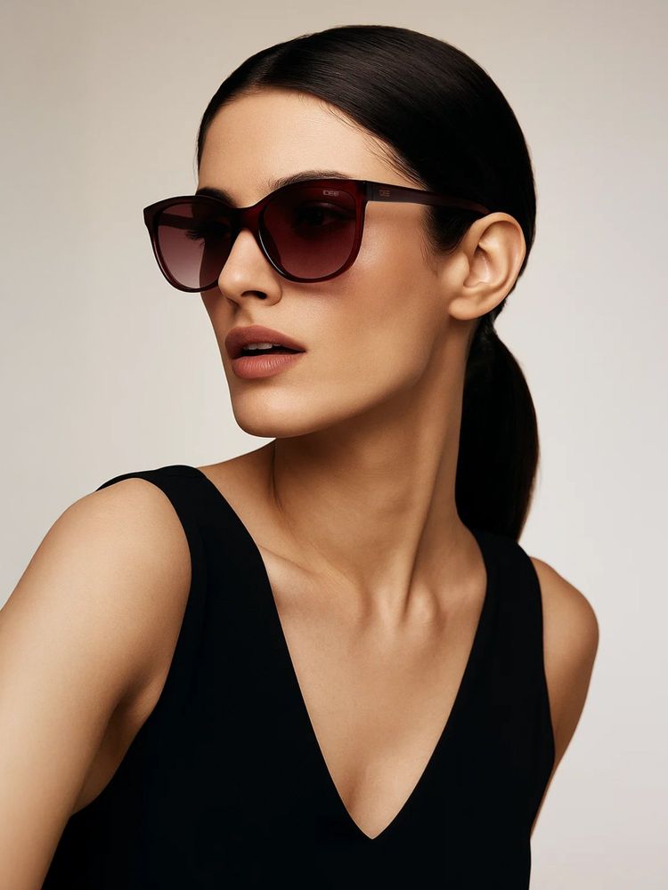 IDEE So202 C2 57 Maroon Lens Sunglasses for Women (57)-image-3