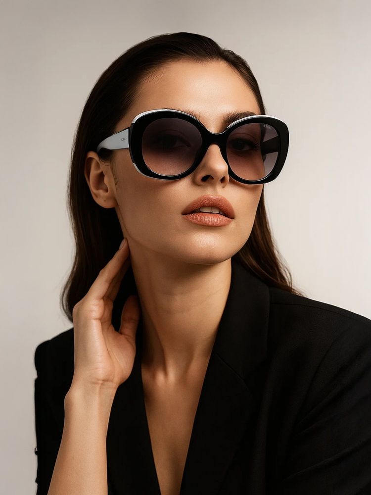 IDEE Grey Oval 100% Uv Protected Sunglasses For Women Size 55-image-11
