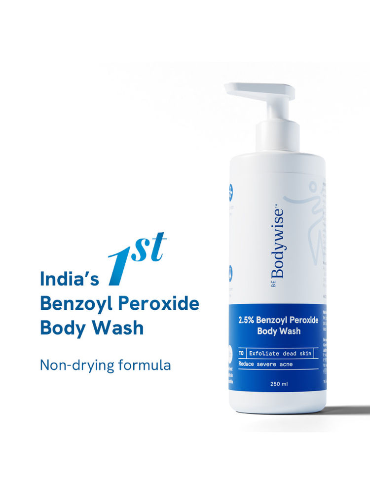 Be Bodywise 2.5% Benzoyl Peroxide Body Wash Treats Stubborn Back Acne