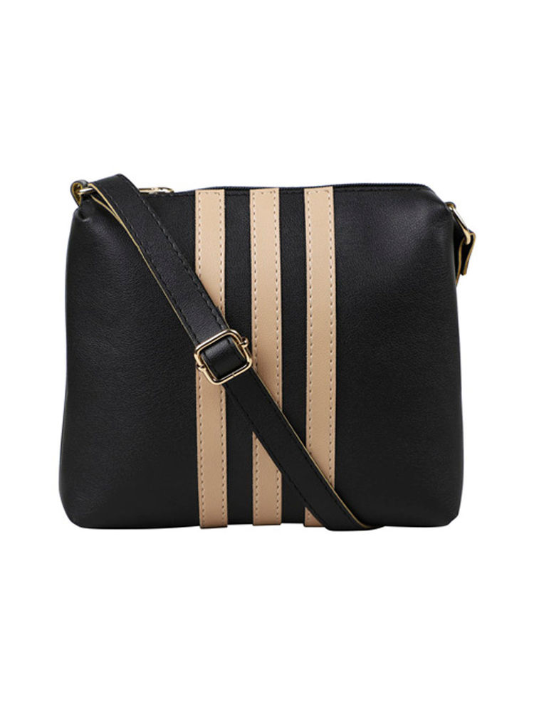Bagsy Malone Black Front Stripe Sling Bag-image-32