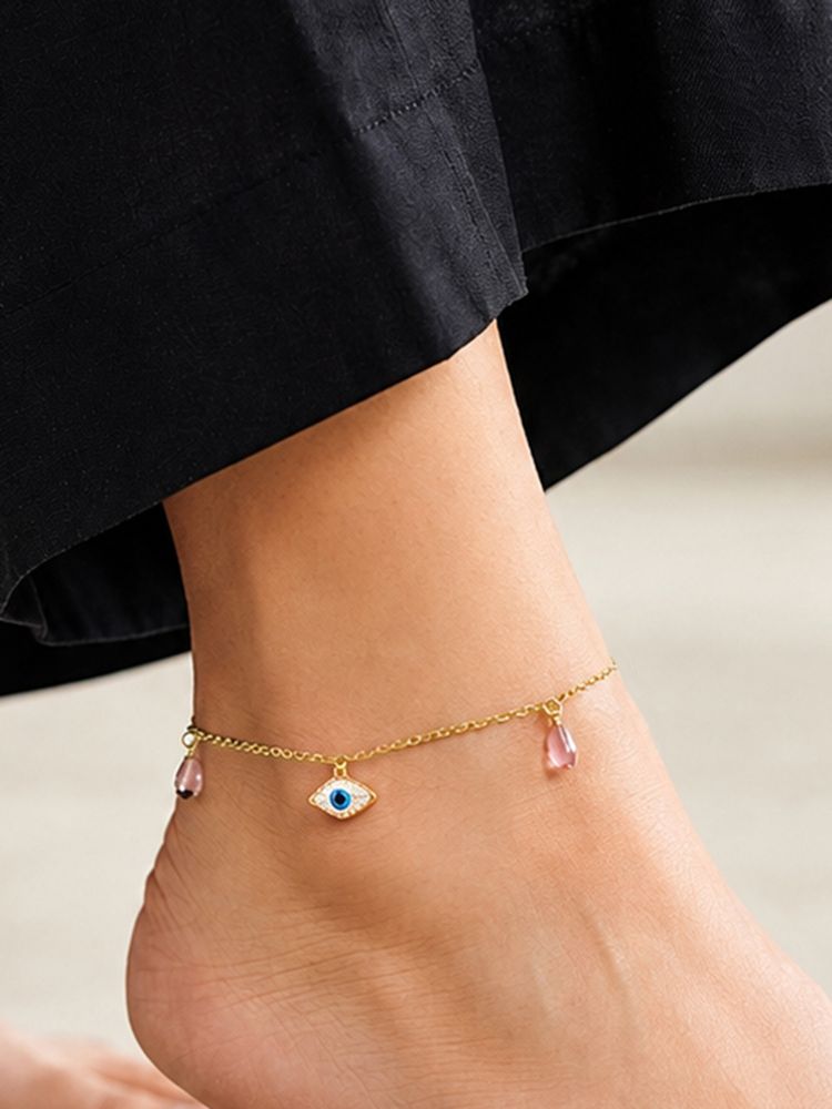ARTKLIM Blue Evil Eye Charm Anklet for Women-picture-14