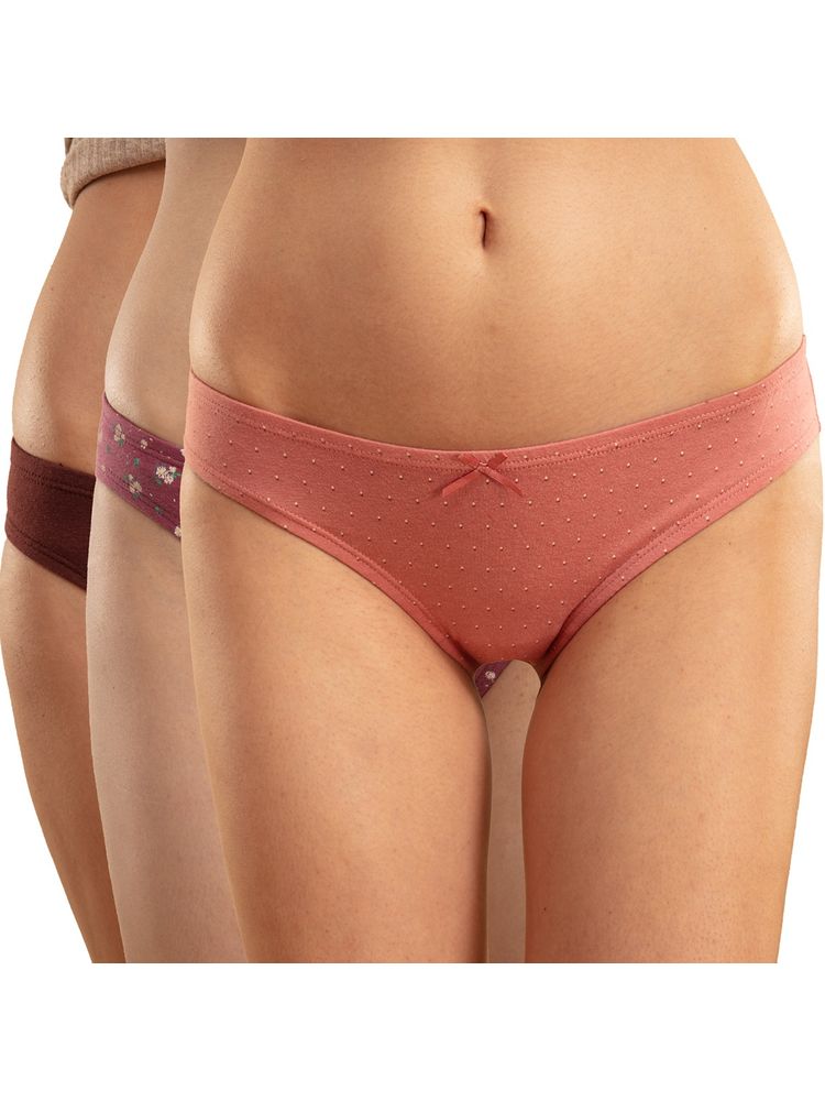 Nykd by Nykaa Bikini Panty With Covered Elastic-nyp112-assortment 2 Multi-Color (Pack of 3)-picture-20