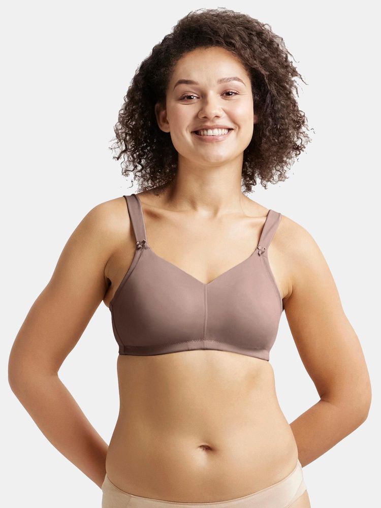 Jockey 1841 Wirefree Non Padded Soft Touch Microfiber Minimizer Bra - Deep Taupe-picture-12