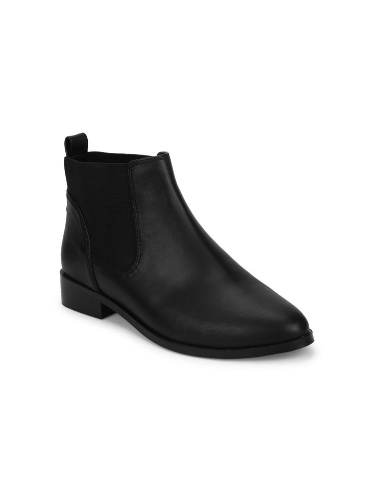 Truffle Collection Black Solid Boots