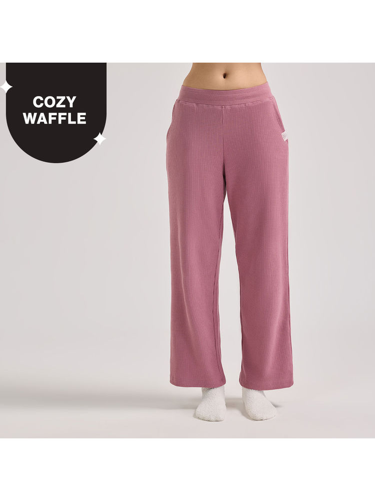 Nykd By Nykaa Women’S Waffle Ease Lounge Pyjamas-Relaxed Fit Nightwear Nys501-Light Pink-picture-18