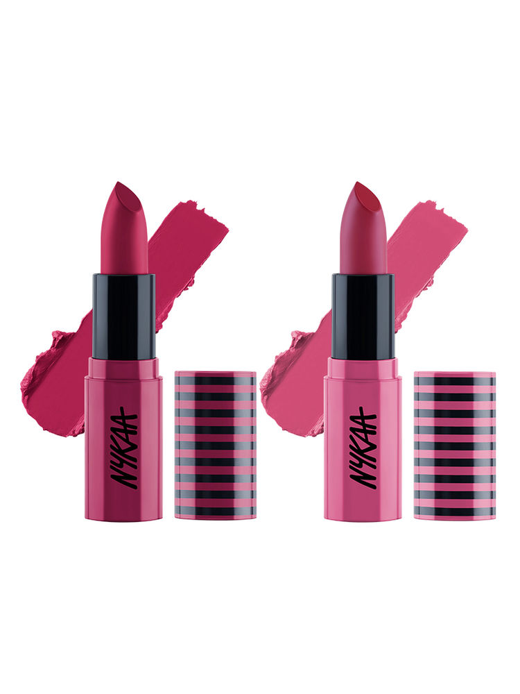 Nykaa Cosmetics So Creme! Lipstick Combo- Dressed to Kill + Pep Talk